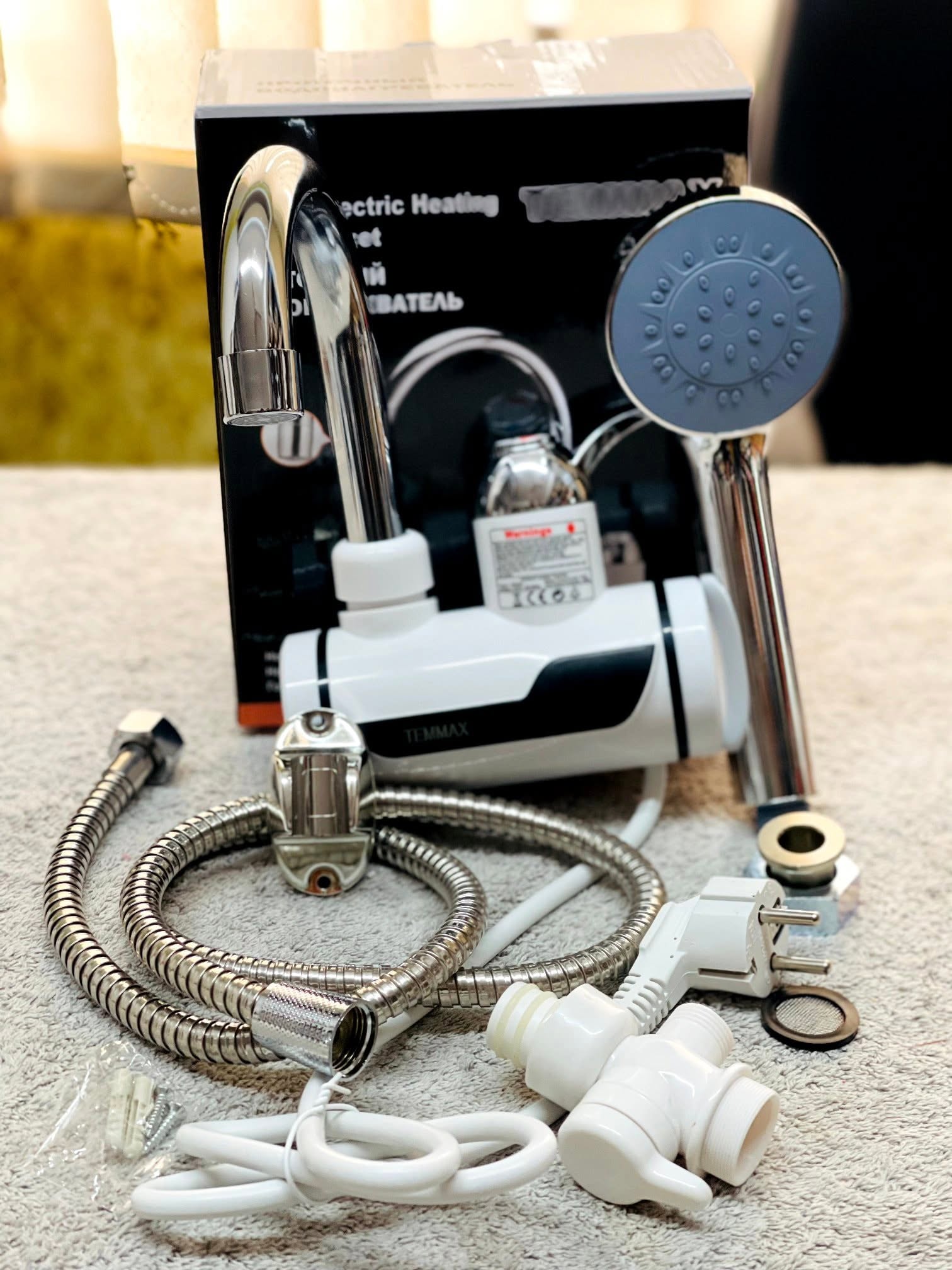 Instant Electric Water Heater Tap with Shower 3000W 