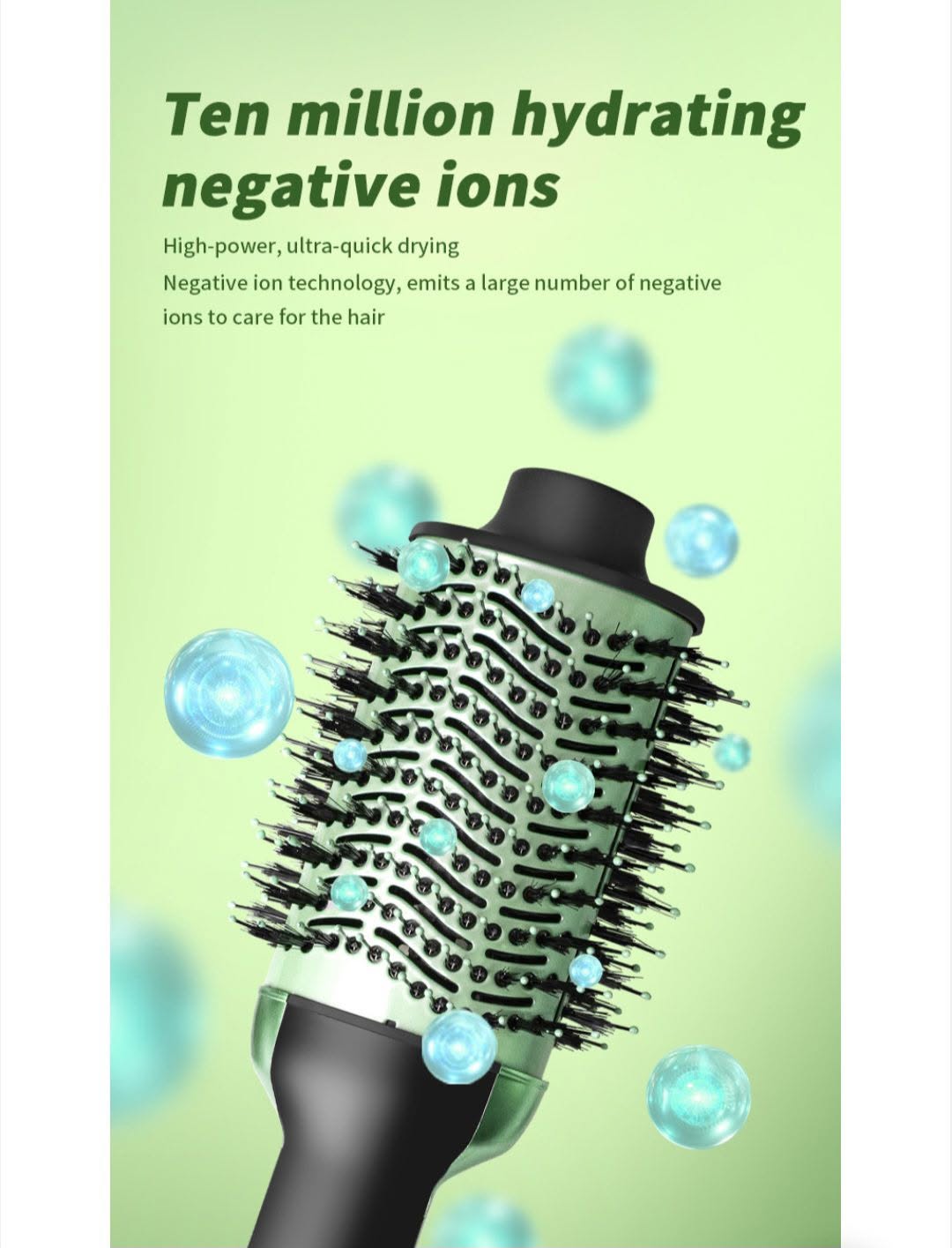Keratin 3D Pro 2000W Hot Air Brush (With Free Heat Protector Spray)