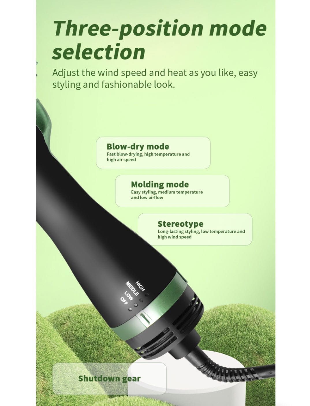 Keratin 3D Pro 2000W Hot Air Brush (With Free Heat Protector Spray)